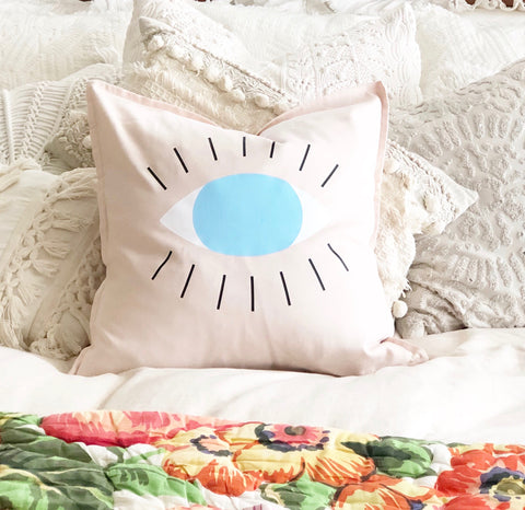 All Knowing Evil Eye Pillow Cover