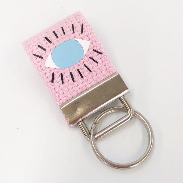 All Knowing Evil Eye Cotton Loop Keychain