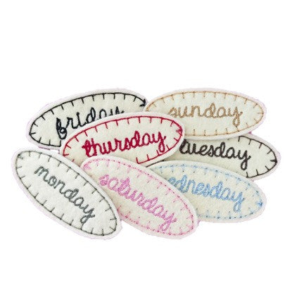 Days of the Week Hair Clip Set