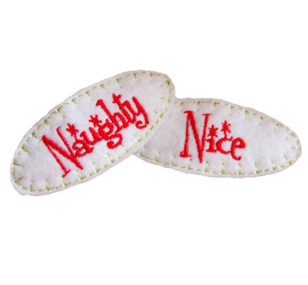Naughty & Nice Hair Clips