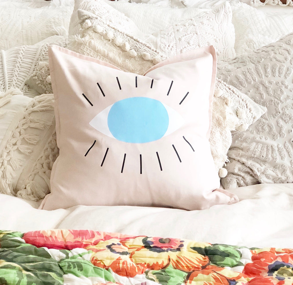 All Knowing Evil Eye Pillow Cover