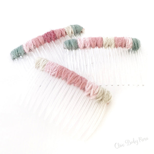 Yarn Wrapped Hair Comb