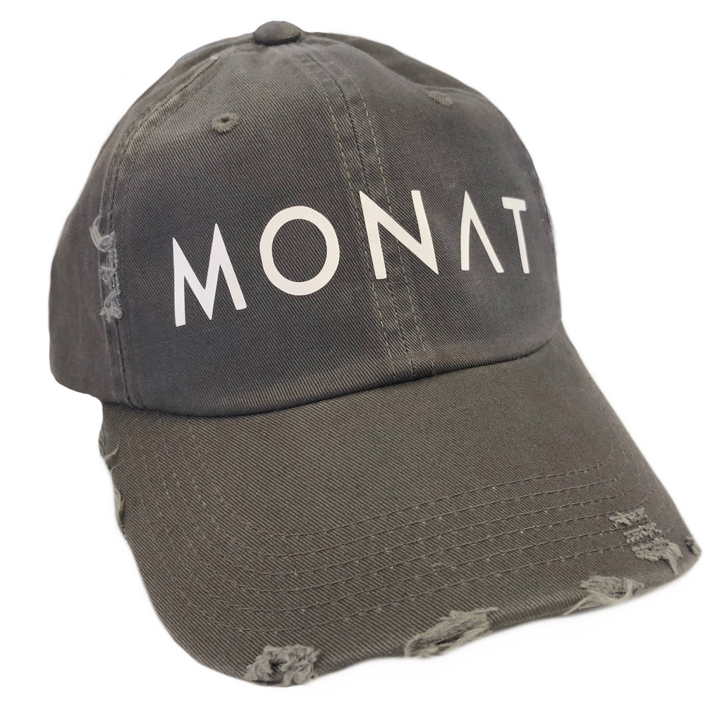 Monat Grey Solid Back Hat