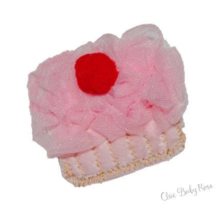 Cherry Cupcake Hair Clip