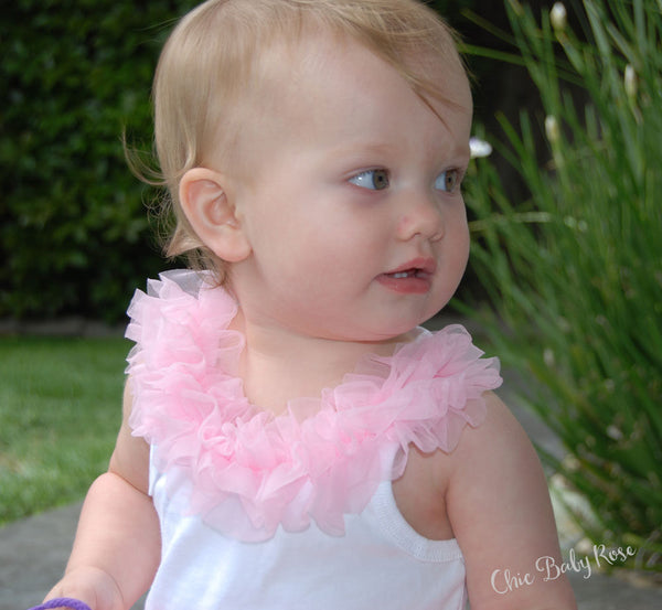 Fluffy Trim Petti Top Available in 9 Colors